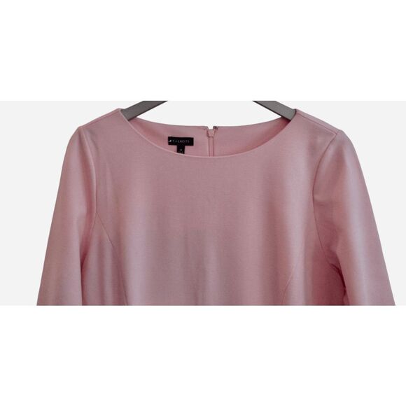 Talbots Sheath Dress Ponte Knit Scallop Edge Pink Sz 10 NEW - Picture 3 of 7